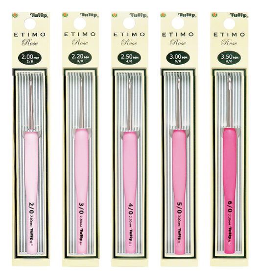 5x Crochets Etimo Rose