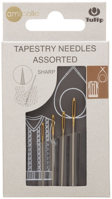 10x Set Agujas para Lana o Tapestry en Estuche <br> Punta Afilada