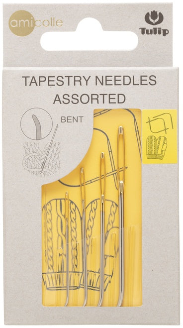 10x Set Agujas para Lana o Tapestry en Estuche <br> Punta Curva