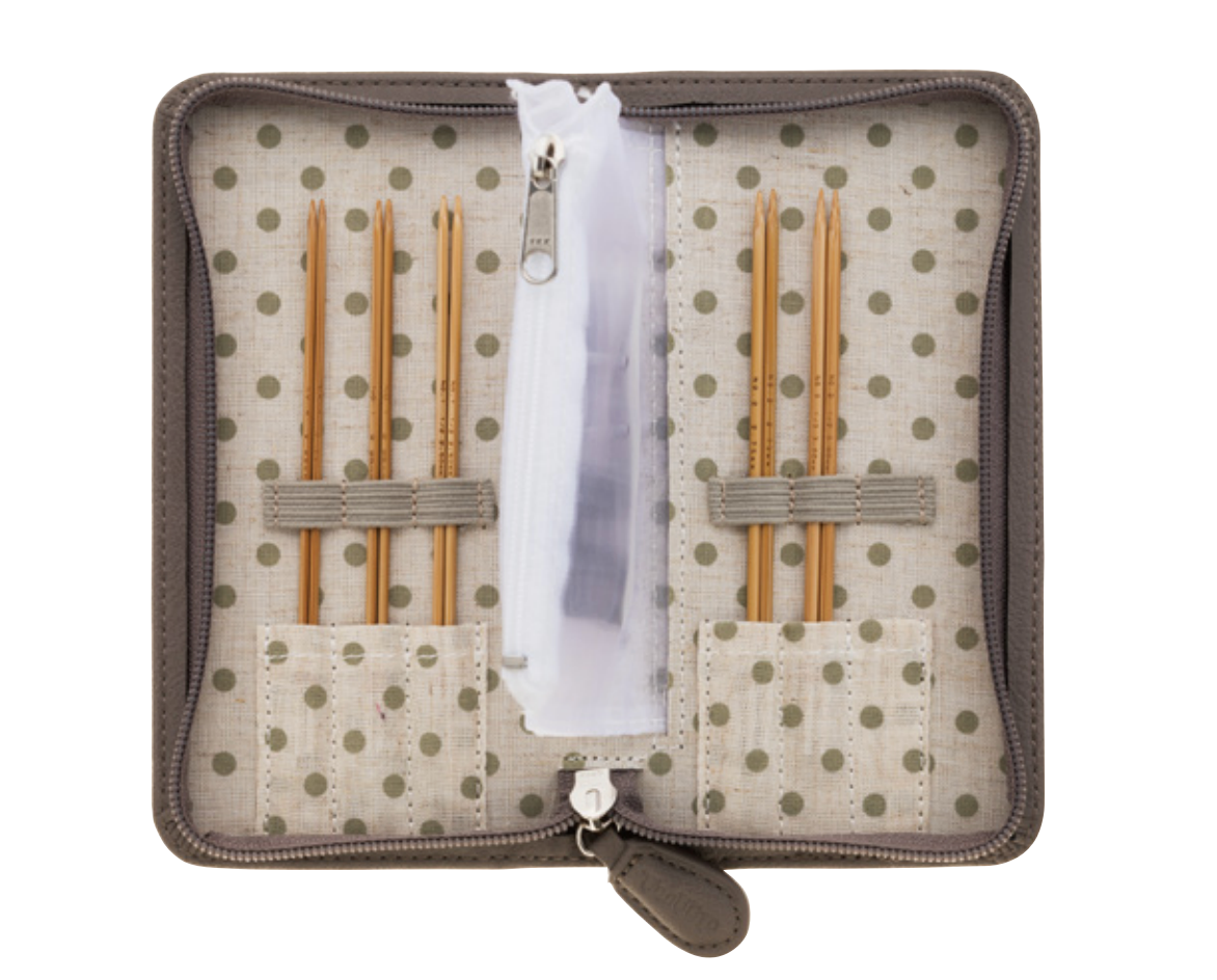 2x Set Palillos Intercambiables de Bambú <br> CarryC Long Fine Gauge (Números Delgados)