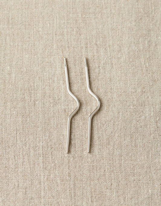 10x Set de Palillos Curvos de Metal para Trenzas